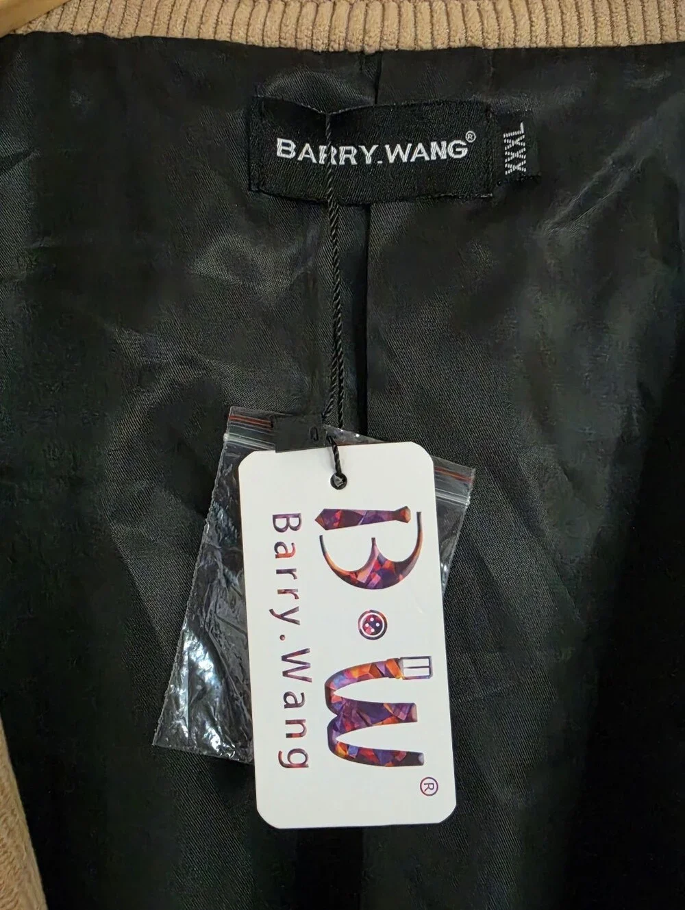 Barry Wang Vintage Corduroy Blazer Jacket Business Casual Sport Coat Professor